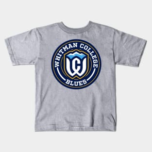 Blues - Whitman College Circle Kids T-Shirt